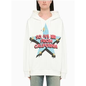 GUCCI Hooded Sweatshirt Souvenir from California Hoodie White Small Oversized